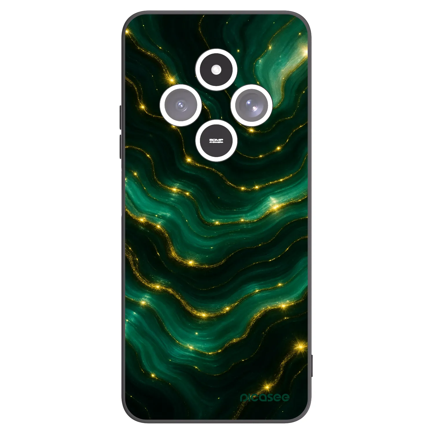 Picasee silikónový čierny obal pre Xiaomi Redmi 14C - Emerald