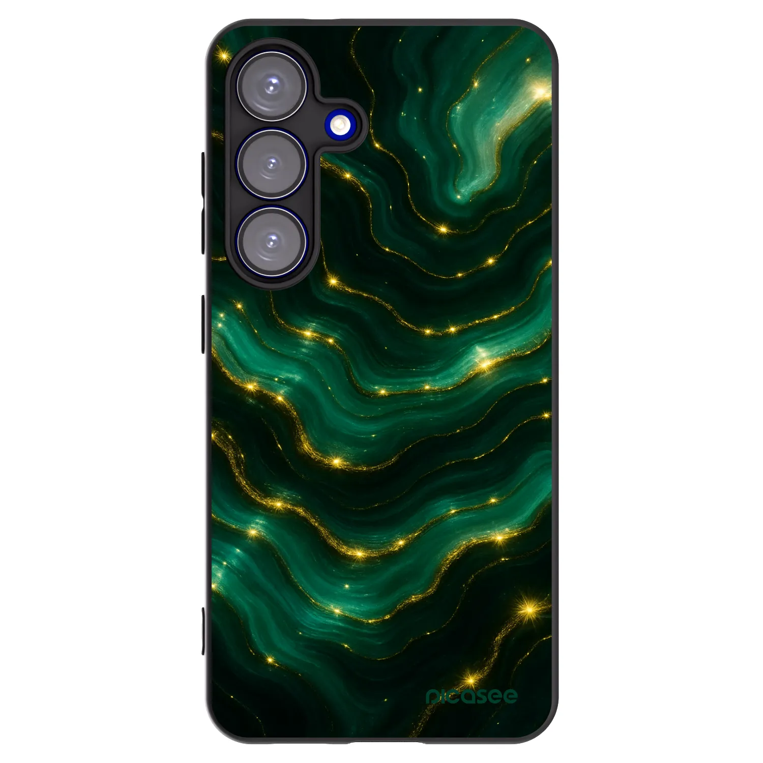Picasee silikónový čierny obal pre Samsung Galaxy S25 5G - Emerald