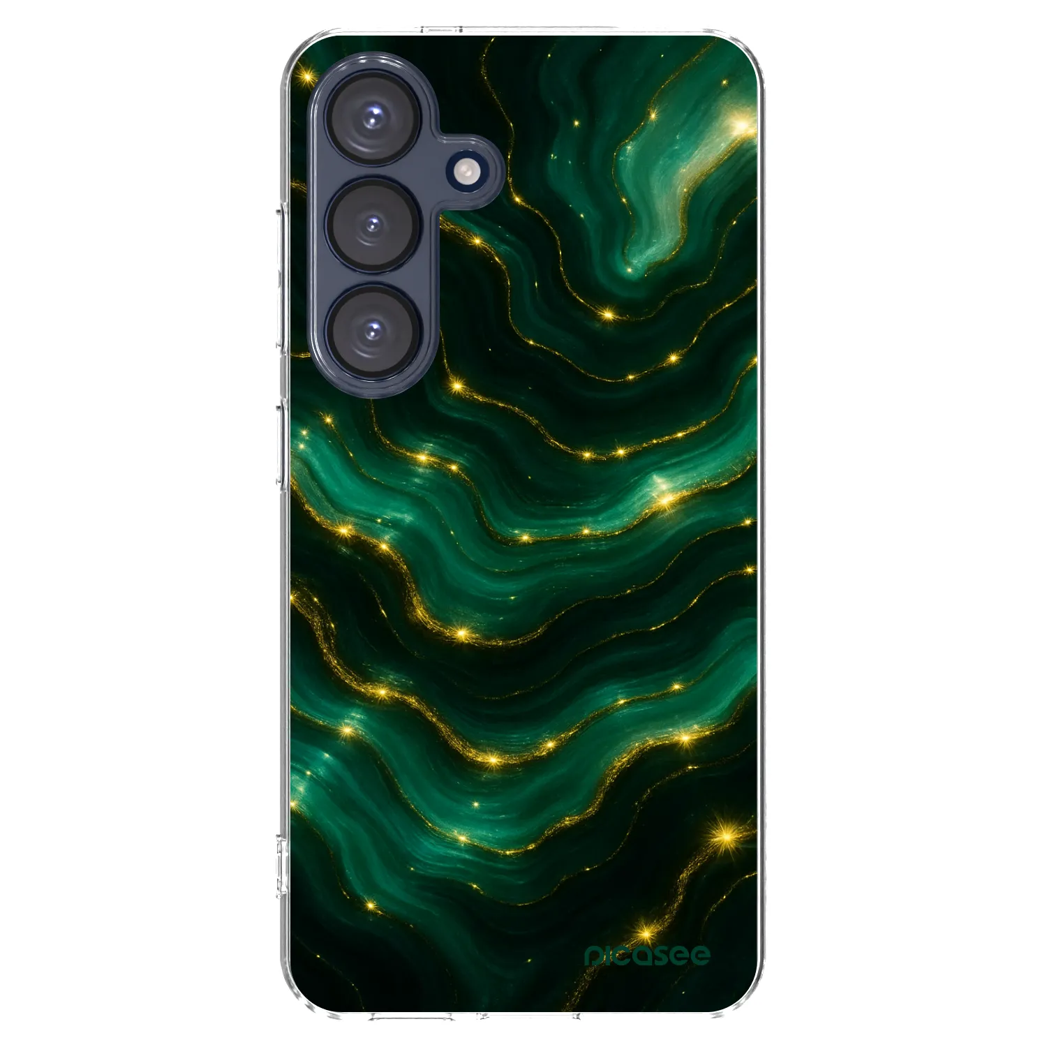 Picasee silikónový prehľadný obal pre Samsung Galaxy S25 5G - Emerald