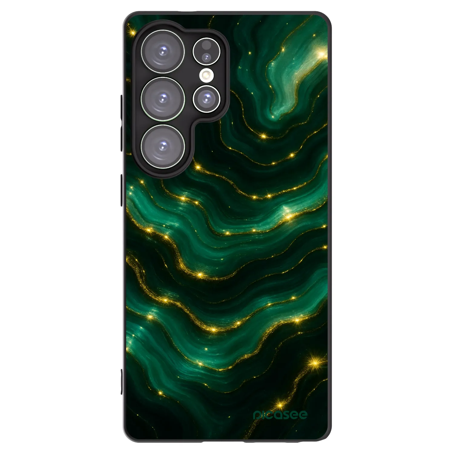 Picasee silikónový čierny obal pre Samsung Galaxy S25 Ultra 5G - Emerald