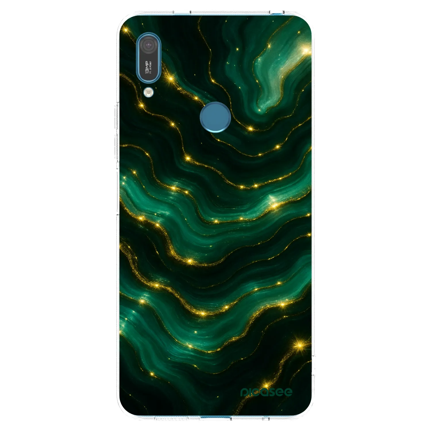 Picasee silikónový prehľadný obal pre Huawei Y7 2019 - Emerald