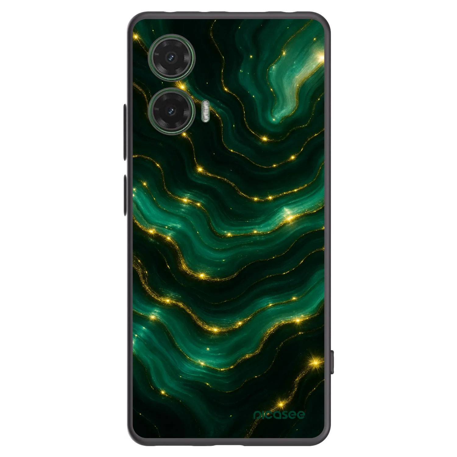 Picasee silikónový čierny obal pre Motorola Moto G35 5G - Emerald