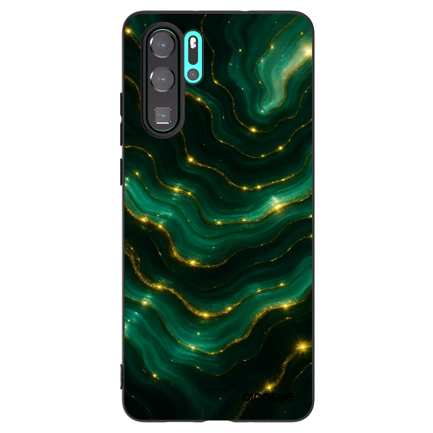Picasee silikónový čierny obal pre Huawei P30 Pro - Emerald