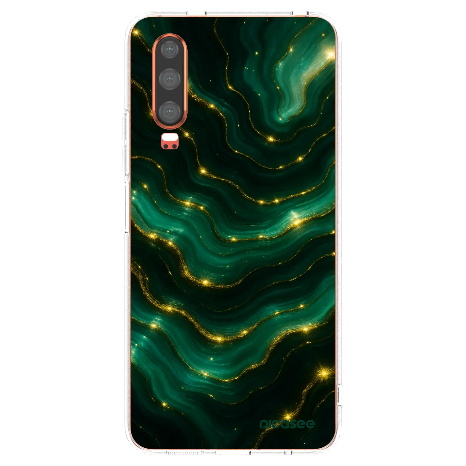 Picasee silikónový prehľadný obal pre Huawei P30 - Emerald