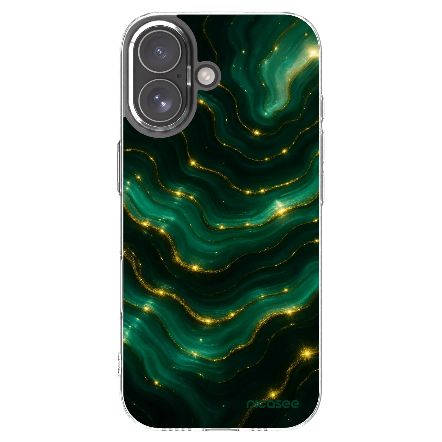 Picasee silikónový prehľadný obal pre Apple iPhone 17 - Emerald