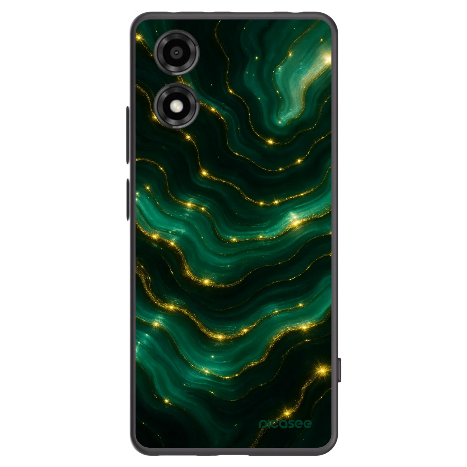 Picasee silikónový čierny obal pre Motorola Moto E14 - Emerald