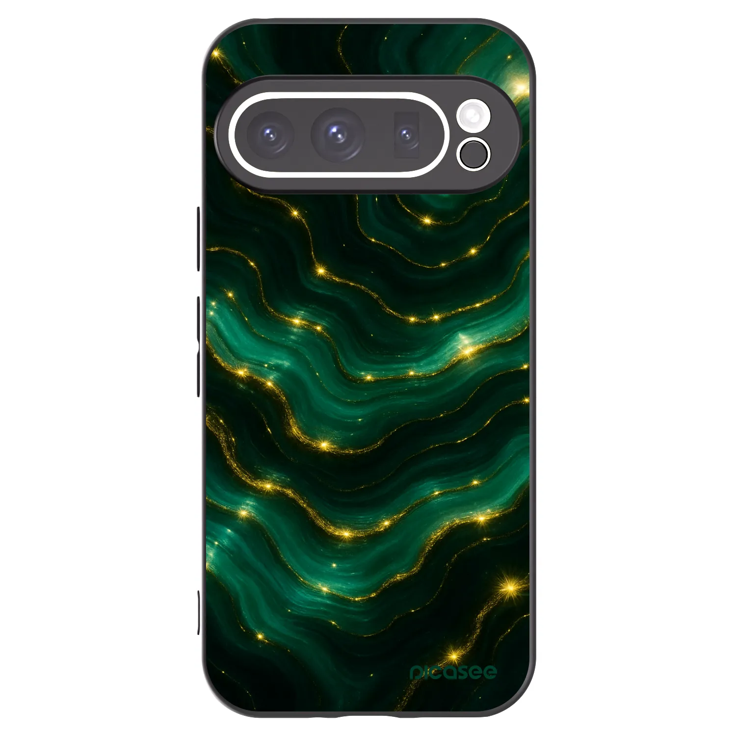 Picasee silikónový čierny obal pre Google Pixel 9 Pro XL - Emerald
