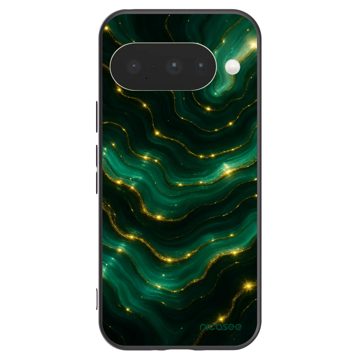 Picasee silikónový čierny obal pre Google Pixel 10 - Emerald