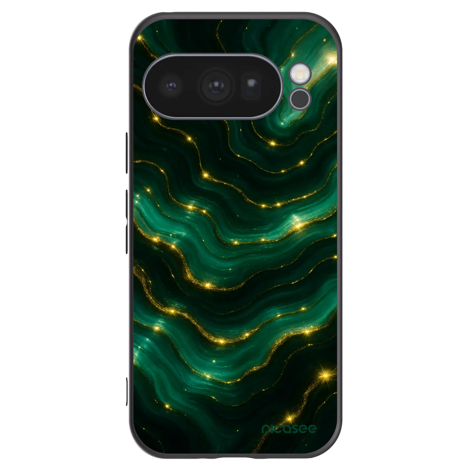 Picasee silikónový čierny obal pre Google Pixel 10 Pro - Emerald