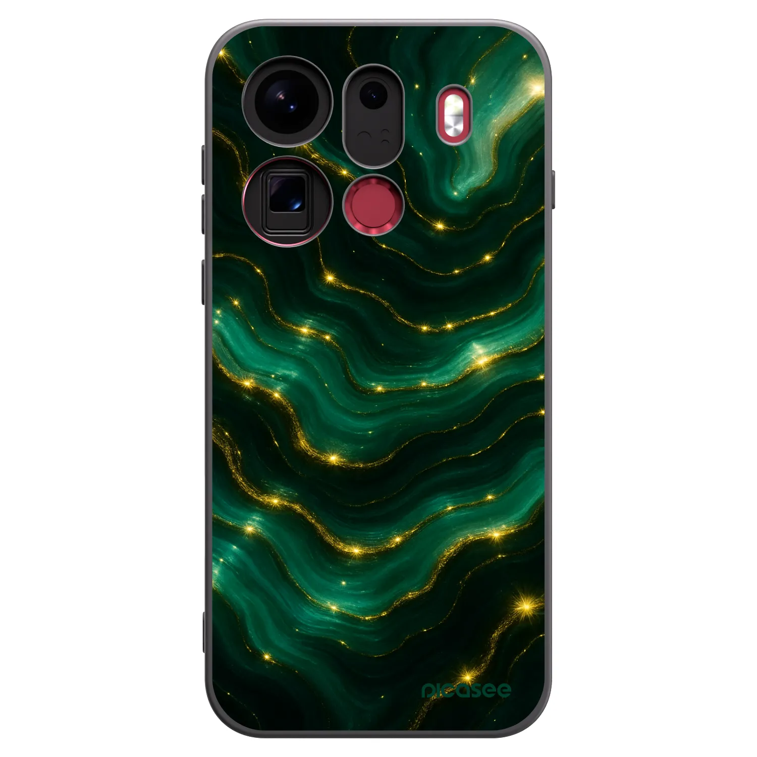 Picasee silikónový čierny obal pre OPPO Find X9 Pro - Emerald