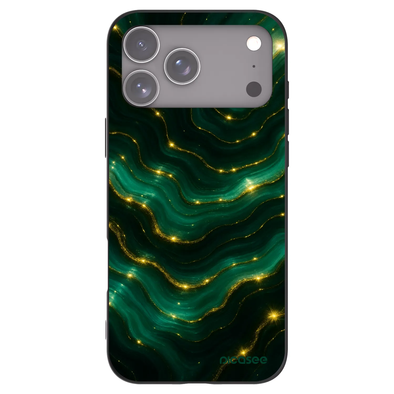 Picasee silikónový čierny obal pre Apple iPhone 18 Pro Max - Emerald