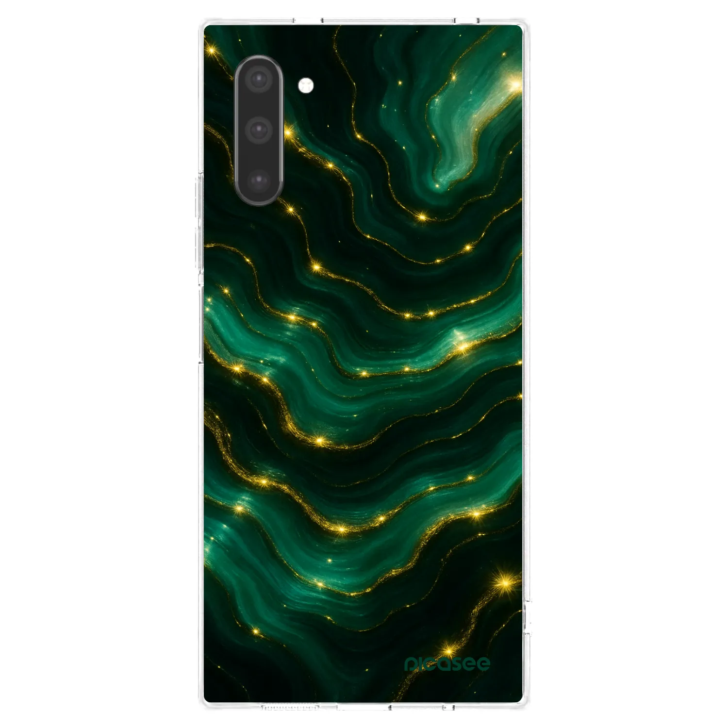 Picasee silikónový prehľadný obal pre Samsung Galaxy Note 10 N970F - Emerald