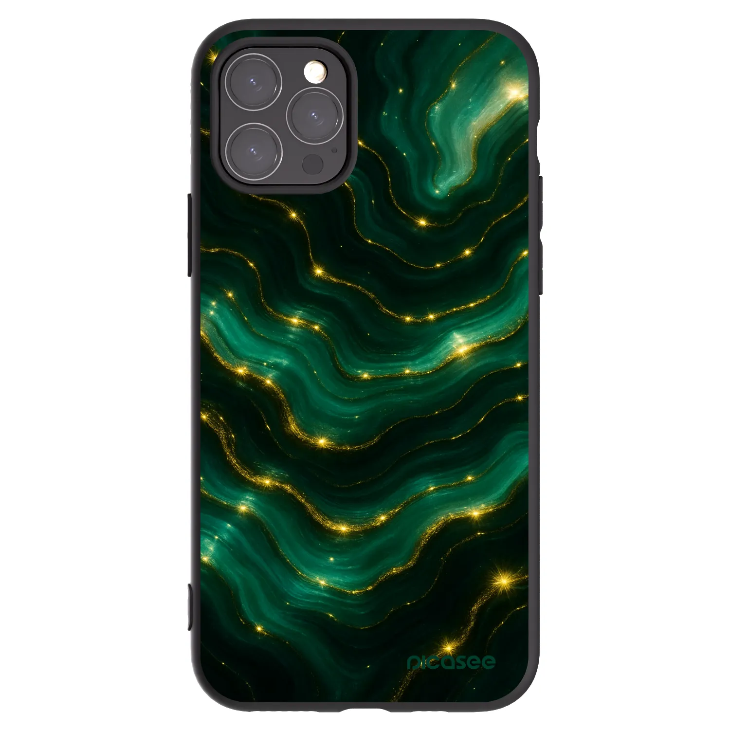 Picasee silikónový čierny obal pre Apple iPhone 11 Pro - Emerald