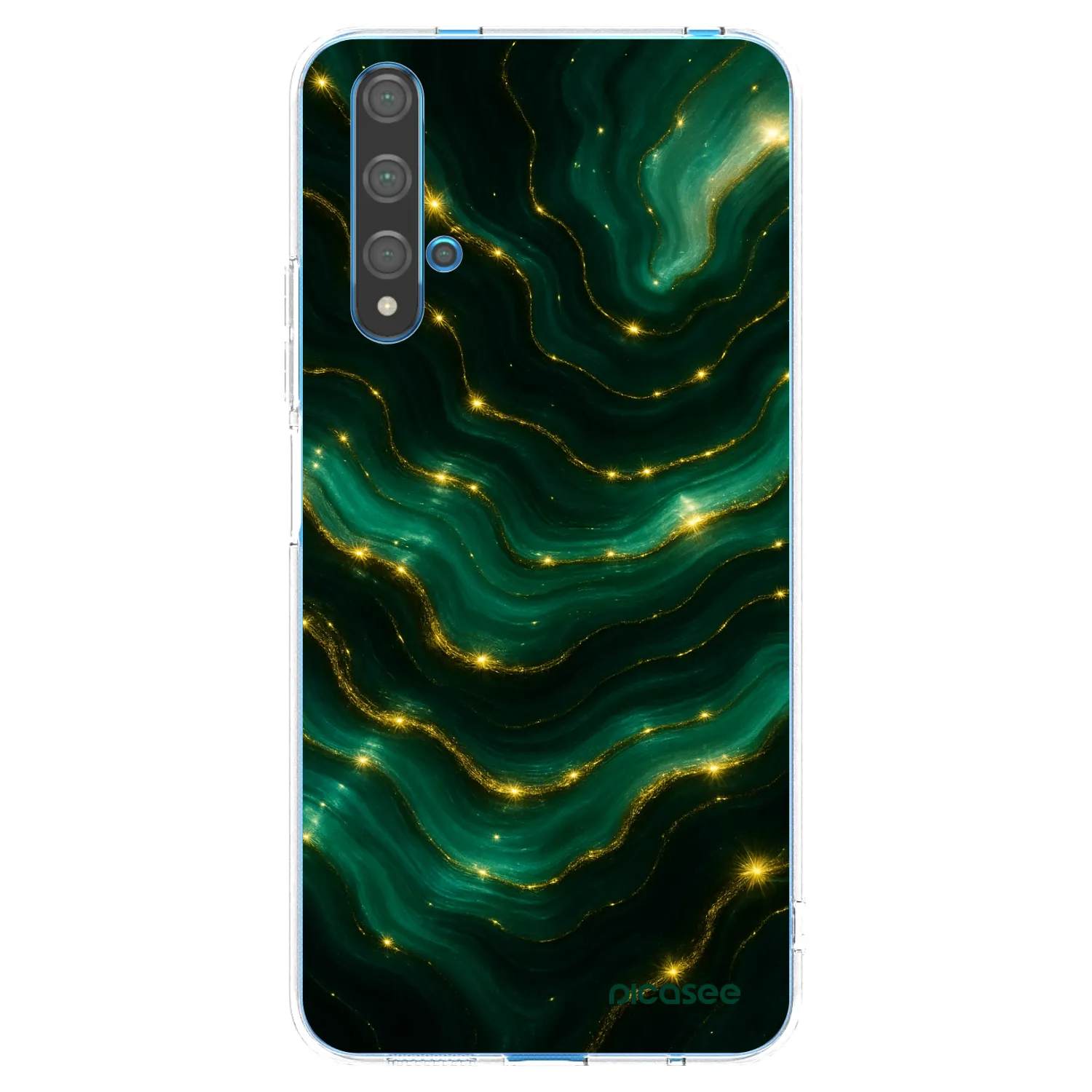 Picasee silikónový prehľadný obal pre Huawei Nova 5T - Emerald