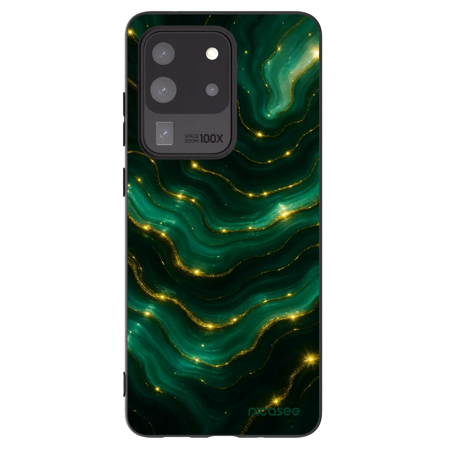 Picasee silikónový čierny obal pre Samsung Galaxy S20 Ultra 5G G988F - Emerald