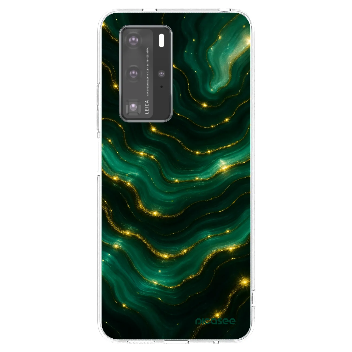 Picasee silikónový prehľadný obal pre Huawei P40 Pro - Emerald