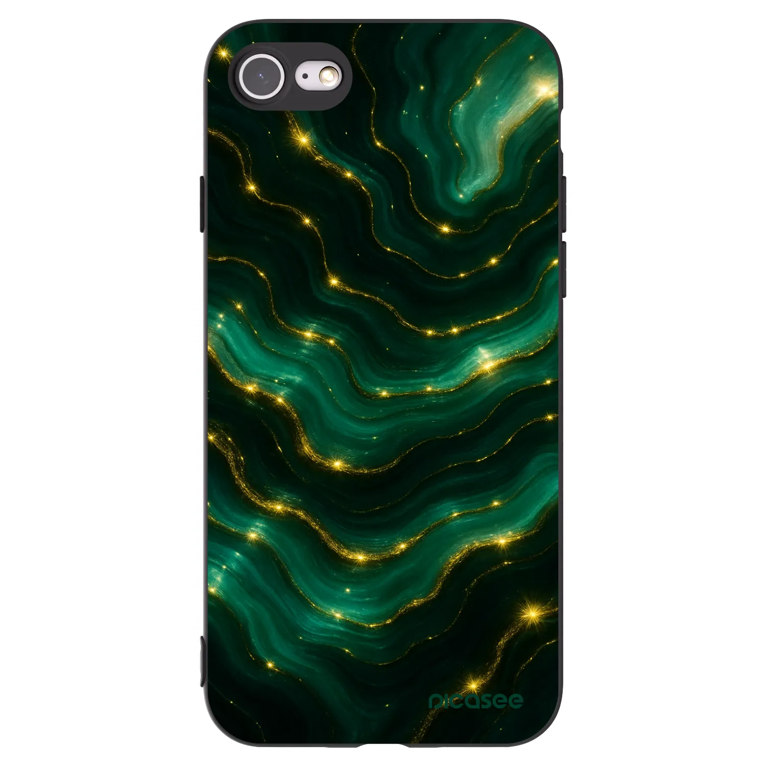 Picasee silikónový čierny obal pre Apple iPhone SE 2020 - Emerald