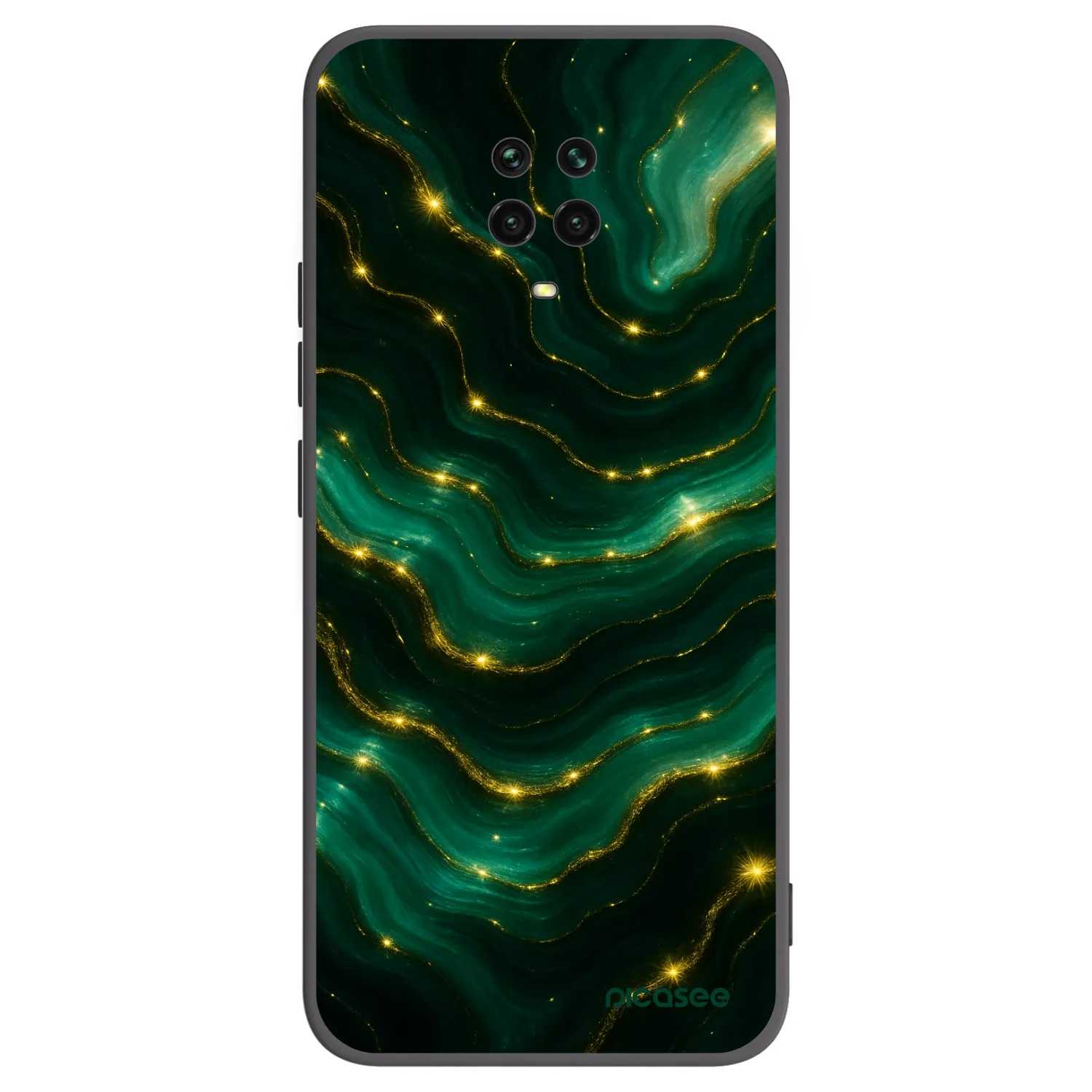 Picasee silikónový čierny obal pre Xiaomi Redmi Note 9 Pro - Emerald