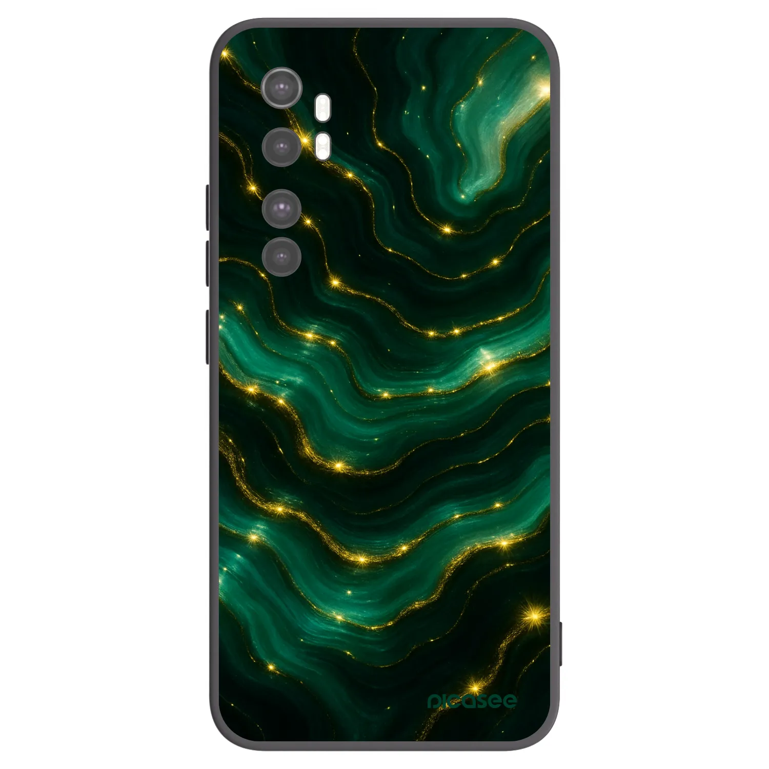 Picasee silikónový čierny obal pre Xiaomi Mi Note 10 Lite - Emerald