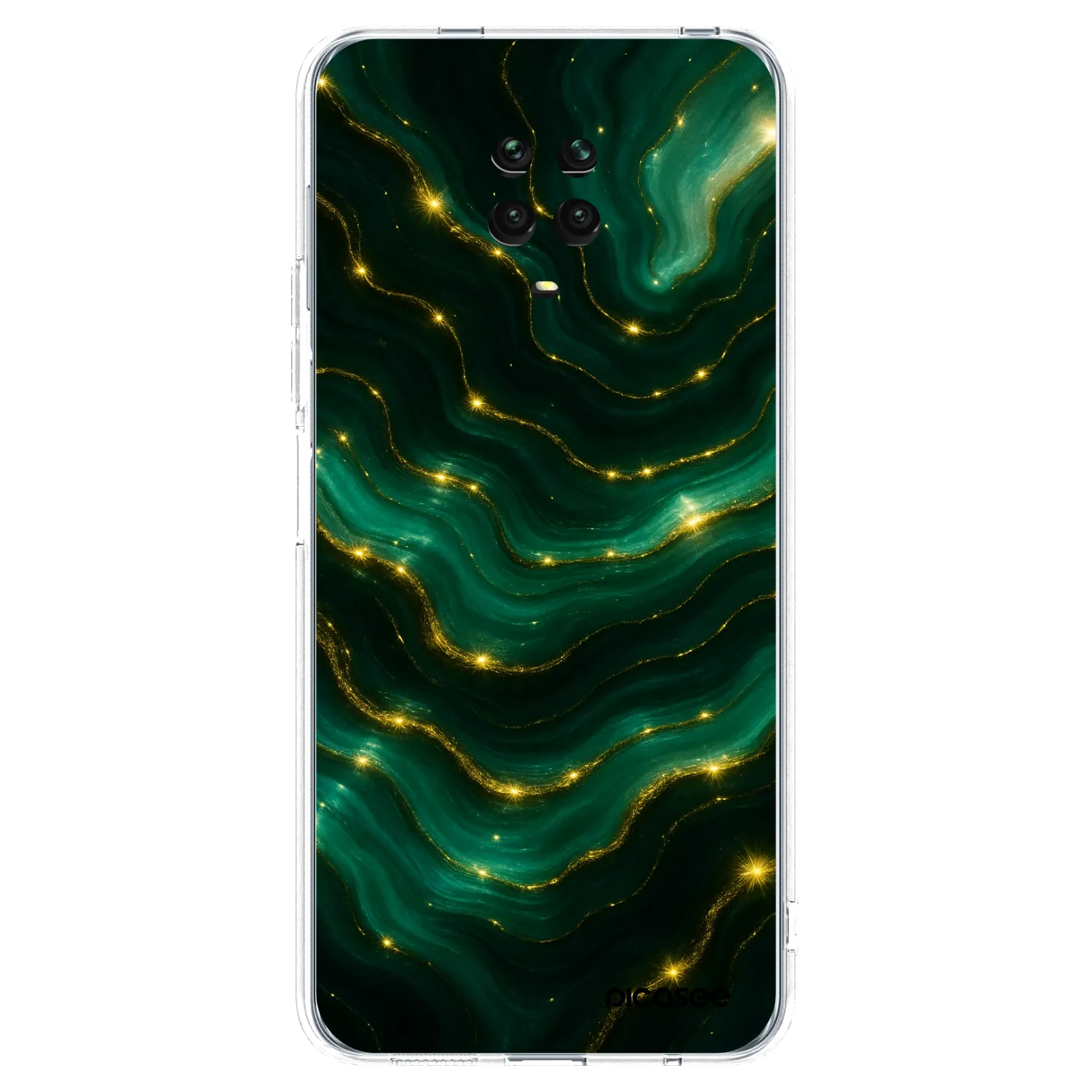 Picasee silikónový prehľadný obal pre Xiaomi Redmi Note 9S - Emerald