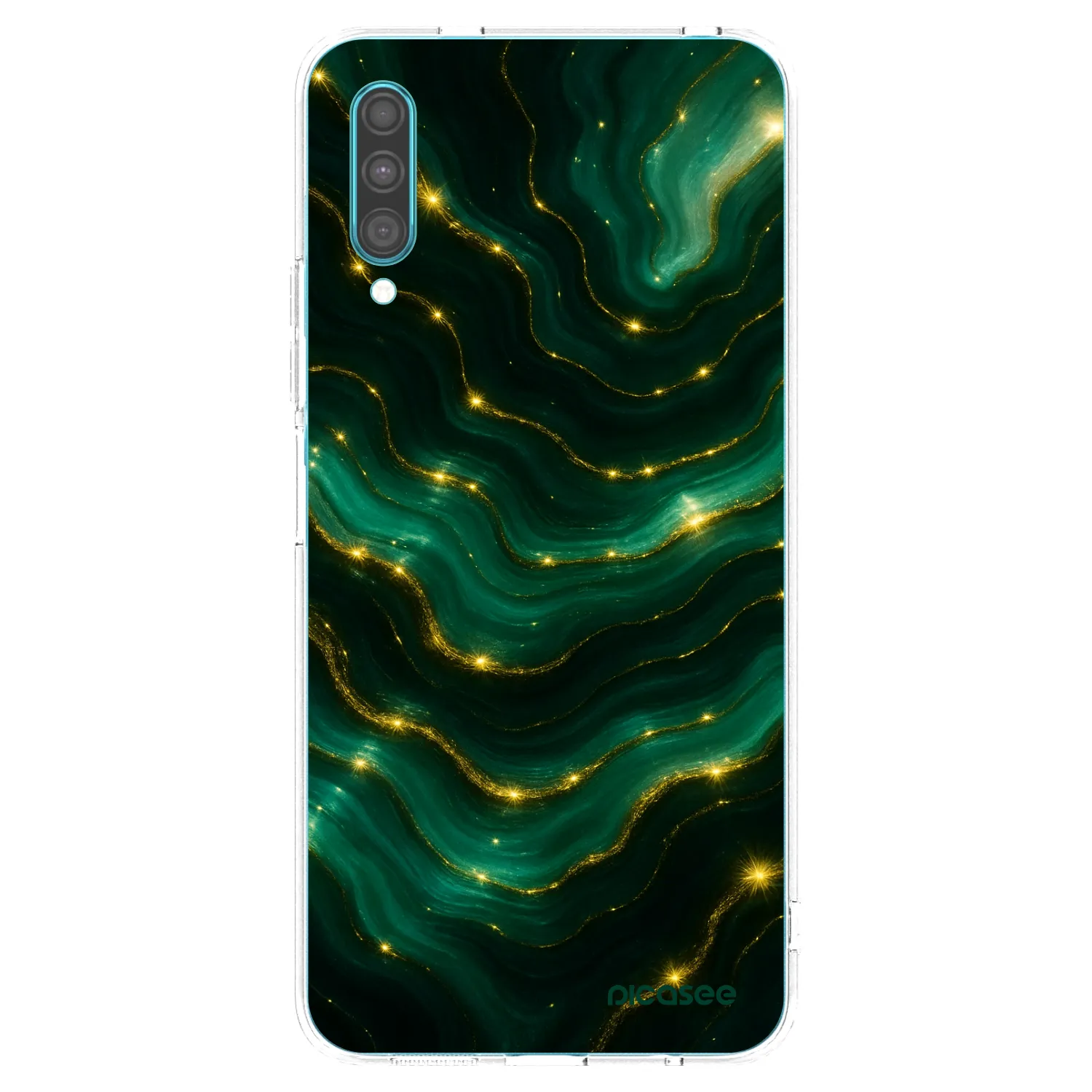 Picasee silikónový prehľadný obal pre Samsung Galaxy A30s A307F - Emerald