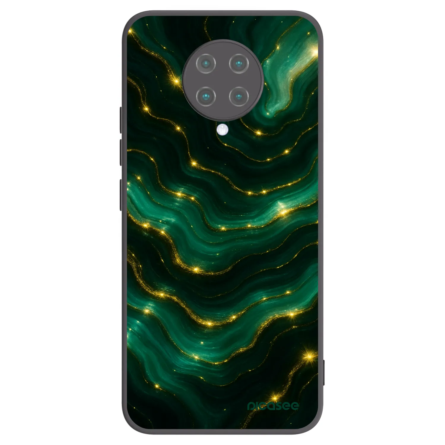 Picasee silikónový čierny obal pre Xiaomi Poco F2 Pro - Emerald