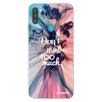 Picasee silikónový prehľadný obal pre Samsung Galaxy M11 - Nemysli toľko