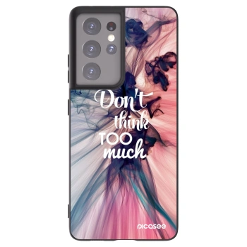 Picasee silikónový čierny obal pre Samsung Galaxy S21 Ultra 5G G998B - Nemysli toľko