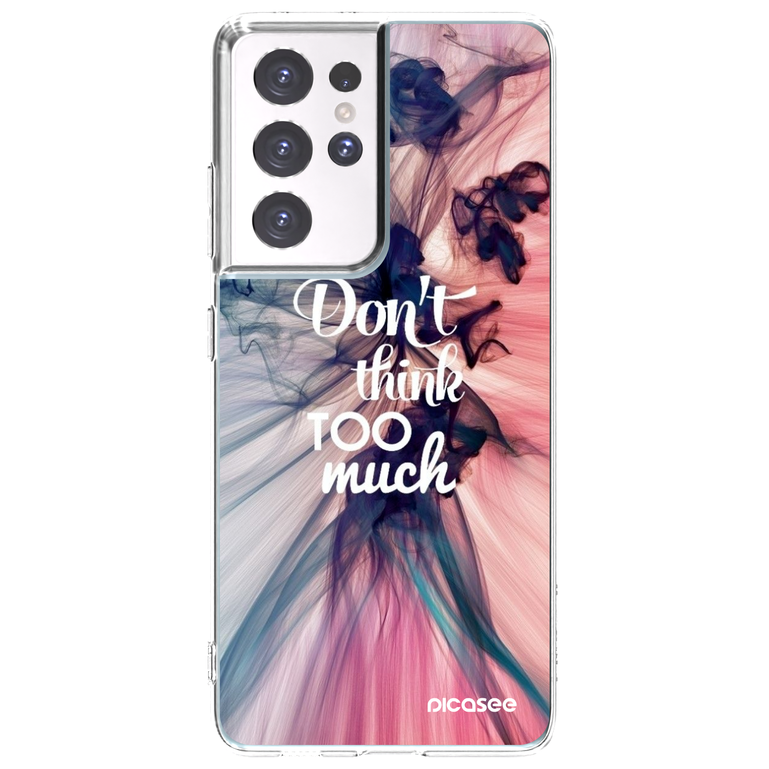 Picasee silikónový prehľadný obal pre Samsung Galaxy S21 Ultra 5G G998B - Nemysli toľko