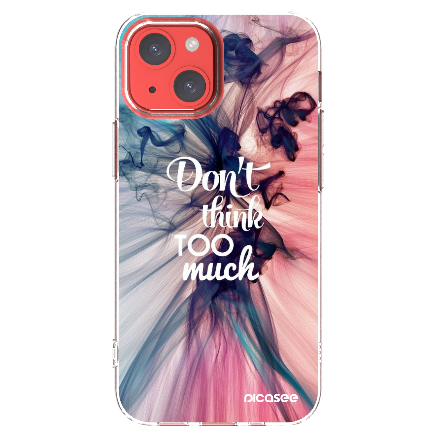 Picasee silikónový prehľadný obal pre Apple iPhone 13 mini - Nemysli toľko
