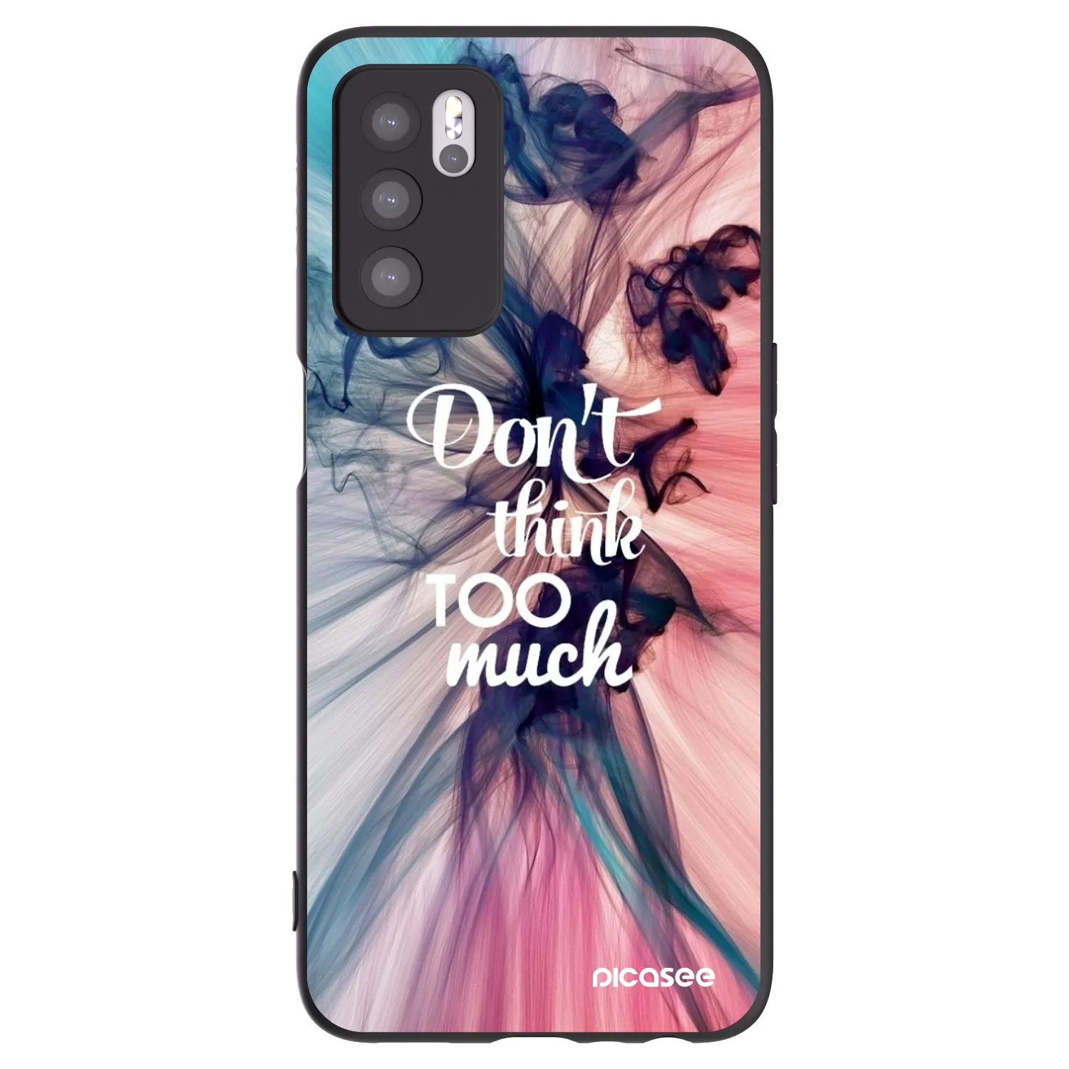 Picasee silikónový čierny obal pre OPPO A16s - Nemysli toľko