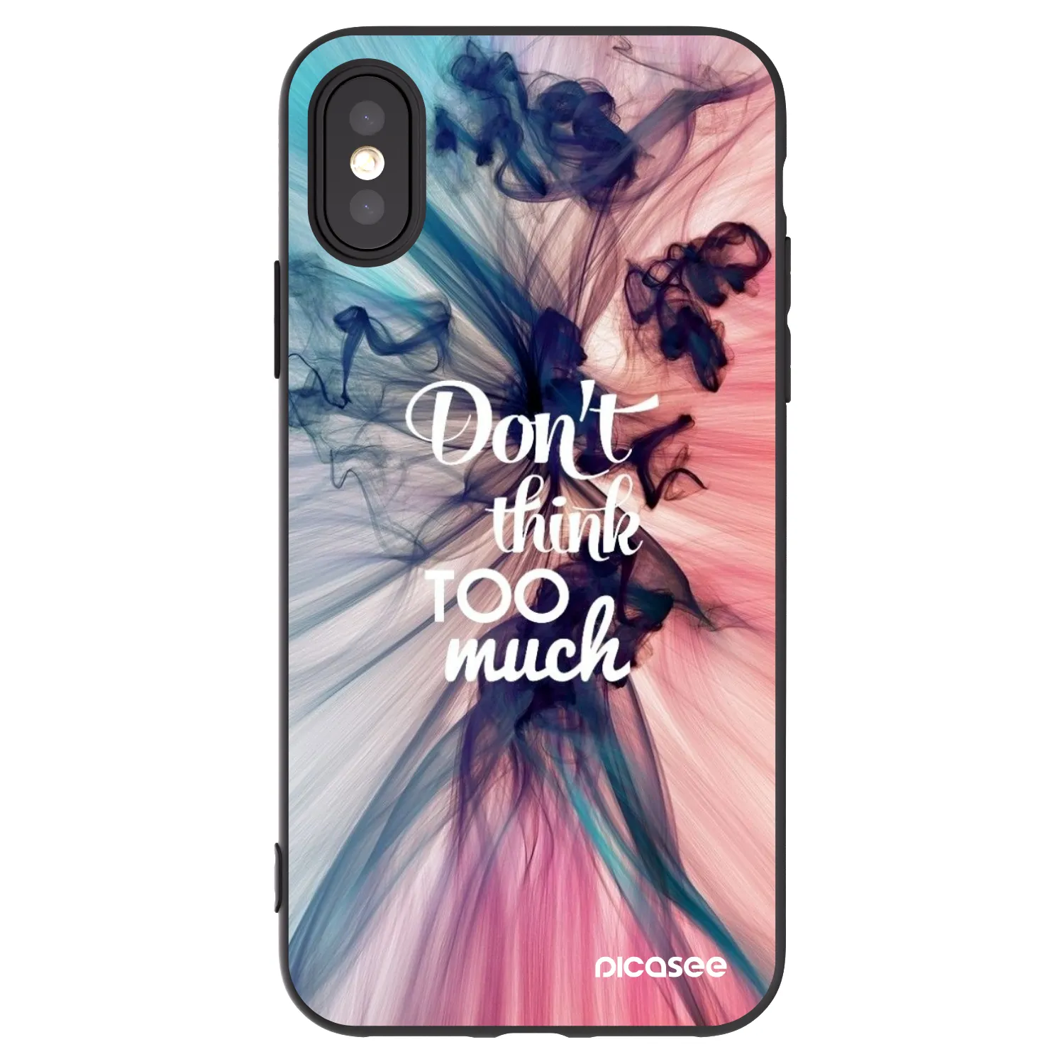 Picasee silikónový čierny obal pre Apple iPhone X/XS - Nemysli toľko