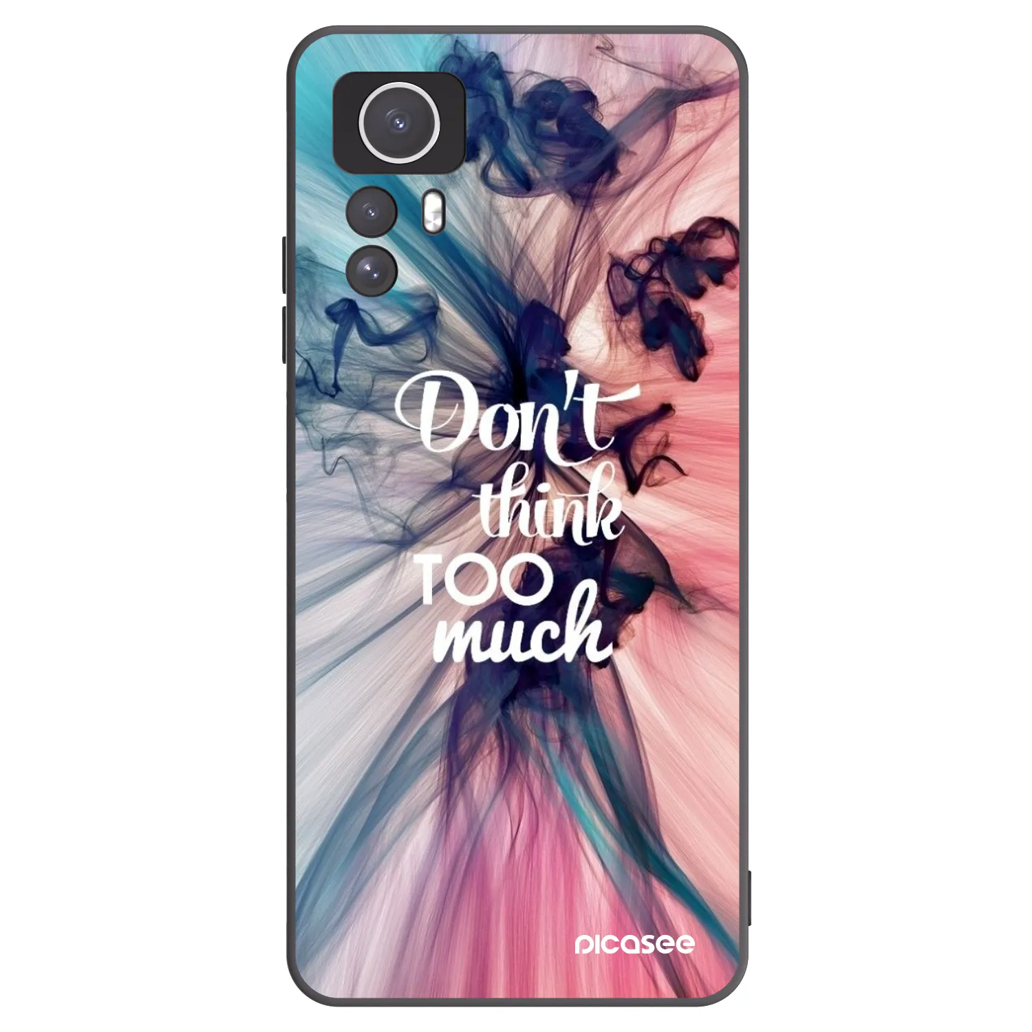 Picasee silikónový čierny obal pre Xiaomi Redmi Note 12S - Nemysli toľko