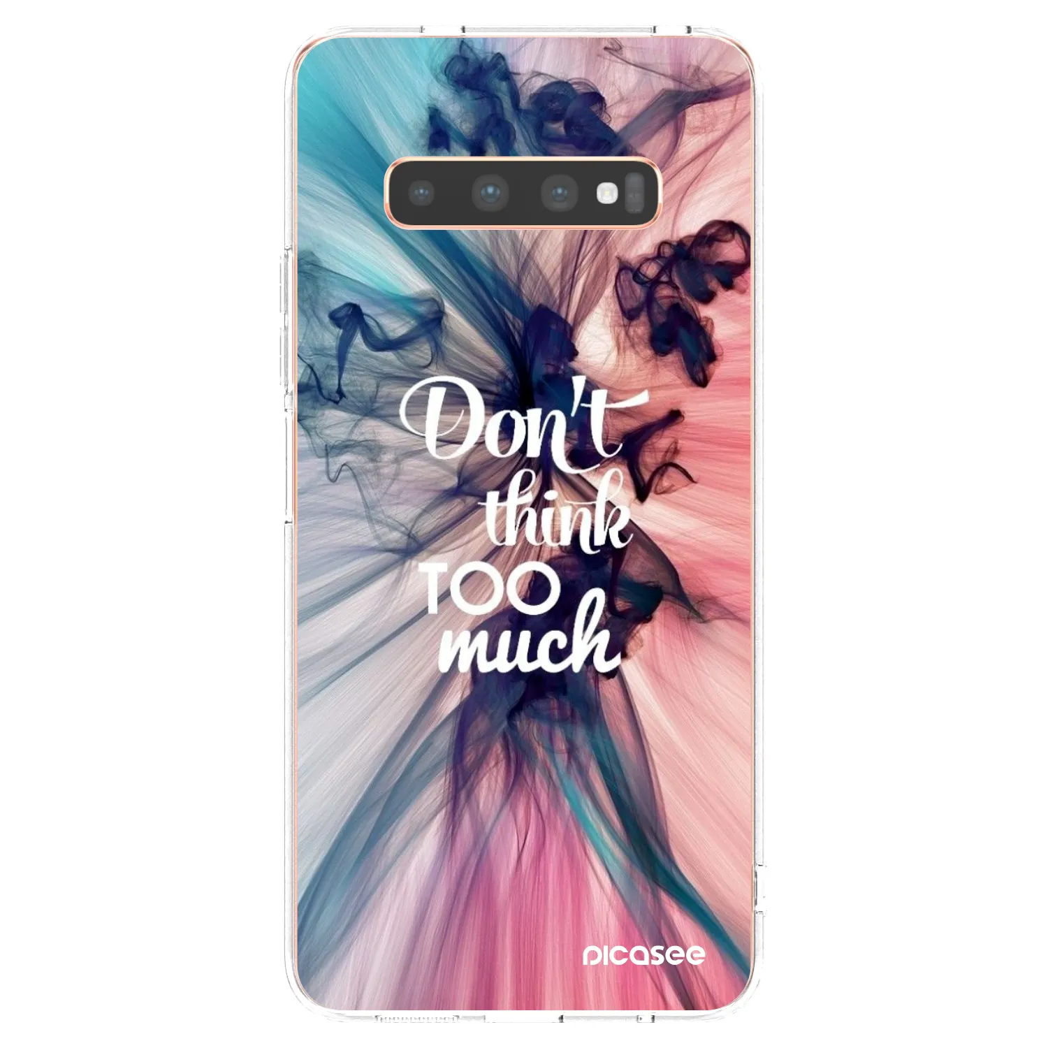 Picasee silikónový prehľadný obal pre Samsung Galaxy S10 Plus G975 - Nemysli toľko