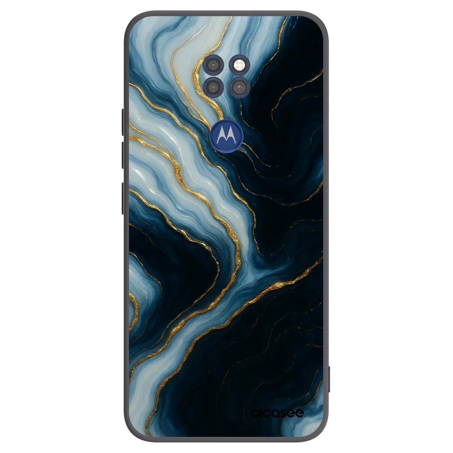 Picasee silikónový čierny obal pre Motorola Moto G9 Play - Luna
