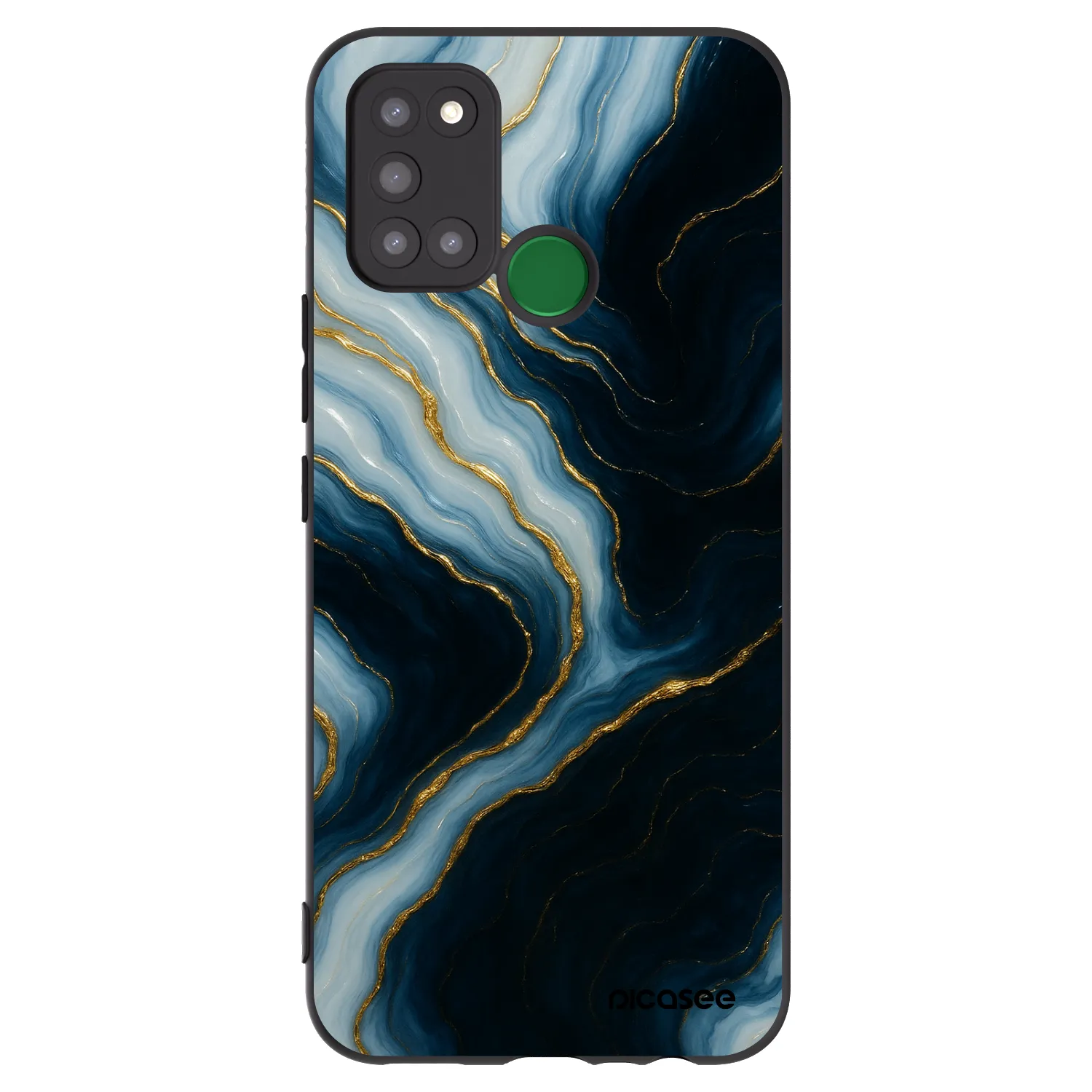 Picasee silikónový čierny obal pre Realme 7i - Luna