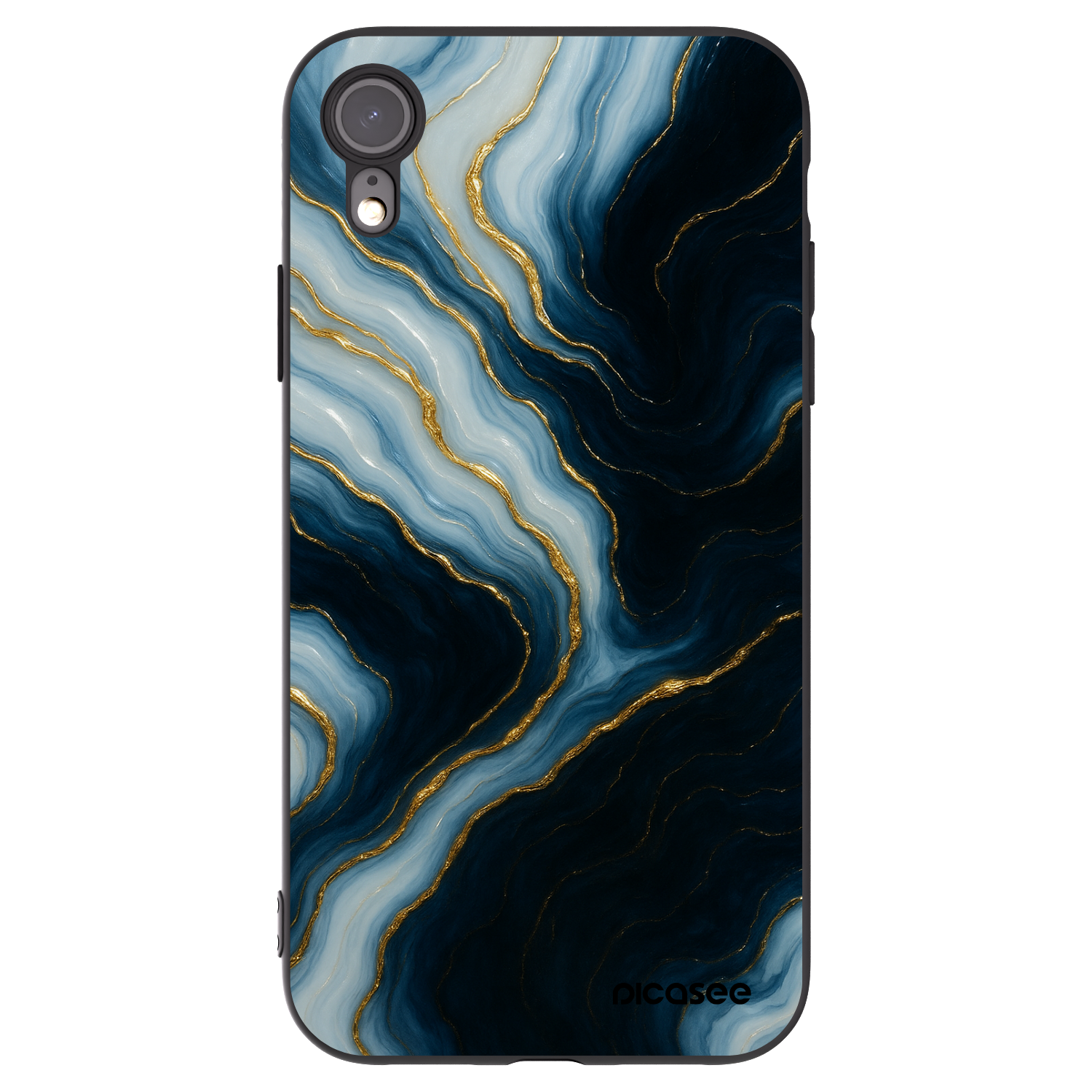 Picasee silikónový čierny obal pre Apple iPhone XR - Luna