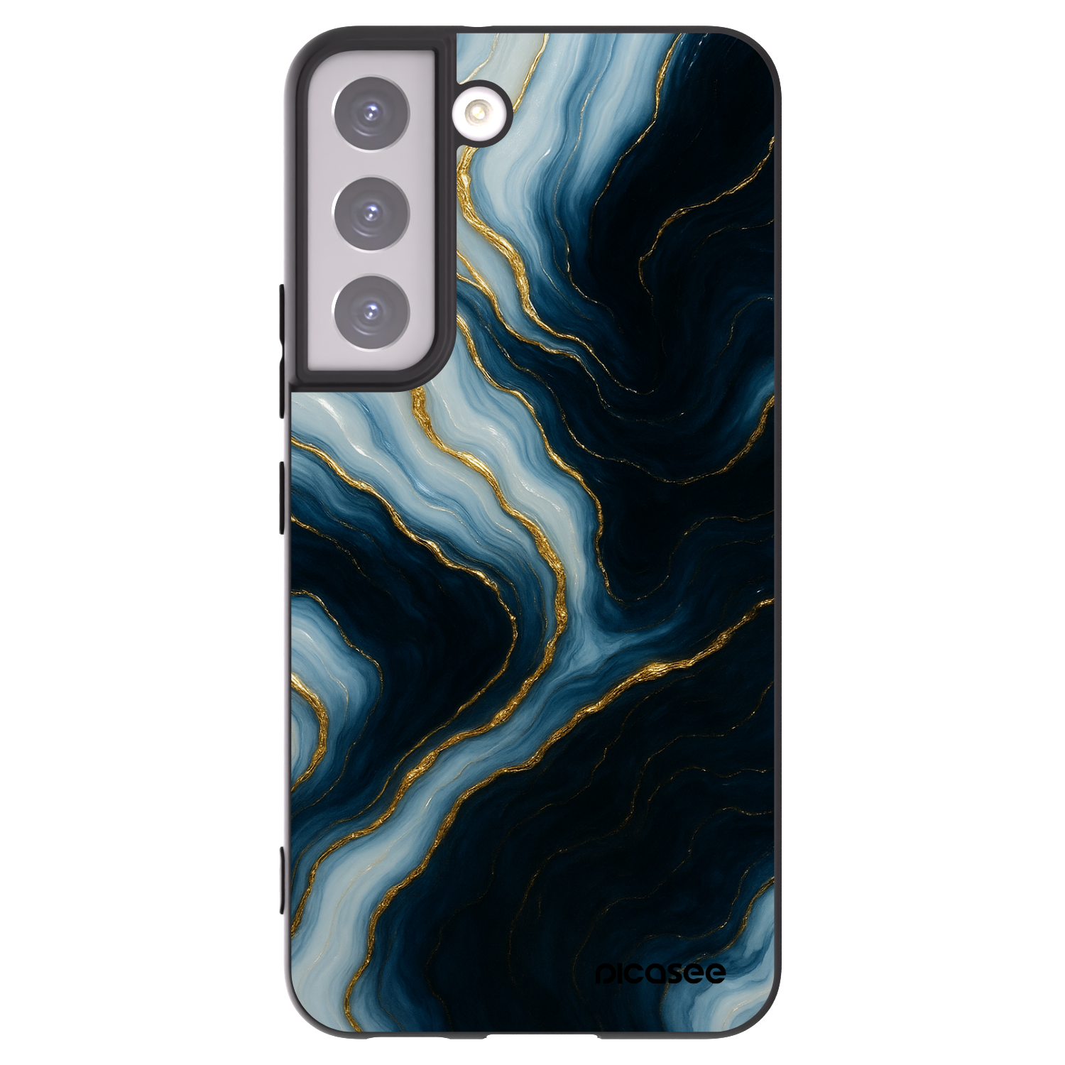 Picasee silikónový čierny obal pre Samsung Galaxy S22 5G - Luna