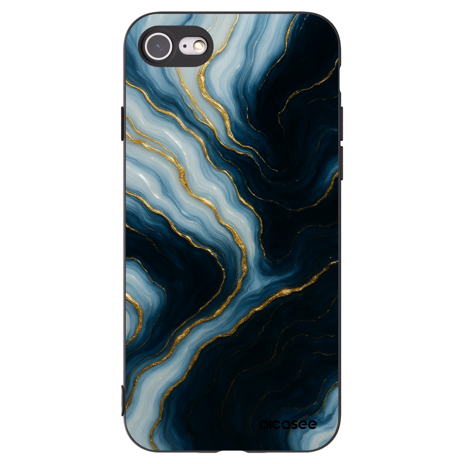 Picasee silikónový čierny obal pre Apple iPhone 8 - Luna