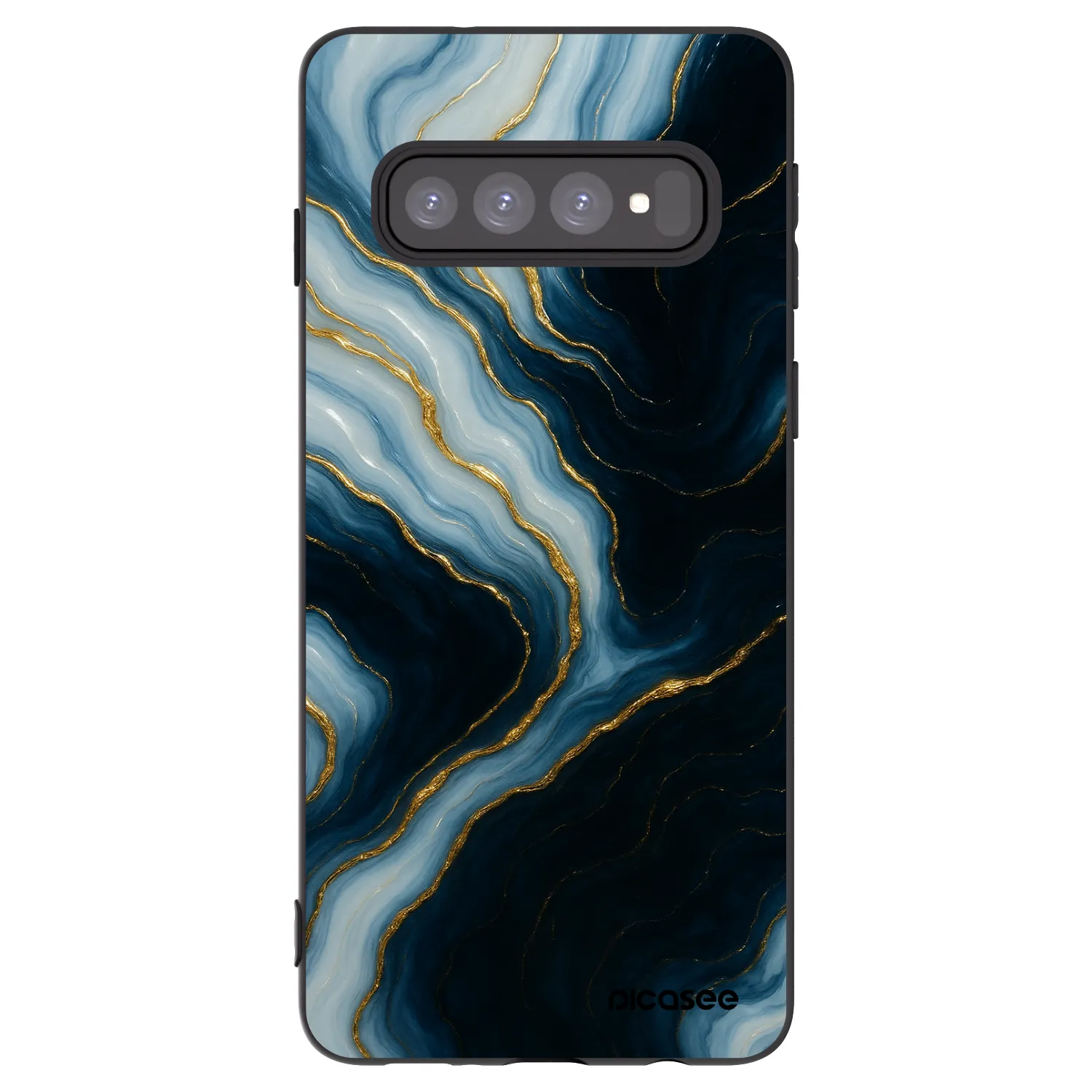 Picasee silikónový čierny obal pre Samsung Galaxy S10 G973 - Luna