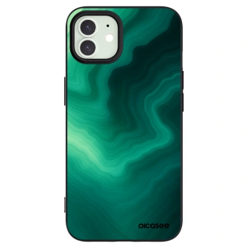 Picasee silikónový čierny obal pre Apple iPhone 12 - Malachite