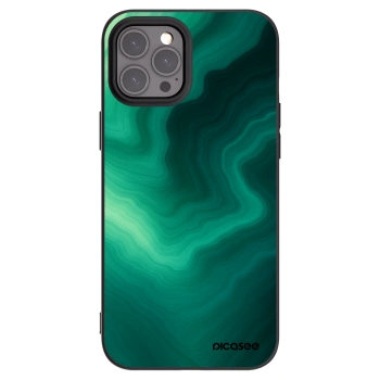 Picasee silikónový čierny obal pre Apple iPhone 12 Pro Max - Malachite