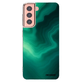 Picasee silikónový prehľadný obal pre Samsung Galaxy S21 5G G991B - Malachite