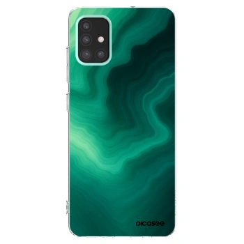 Picasee silikónový prehľadný obal pre Samsung Galaxy M31s - Malachite