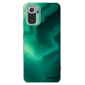 Picasee silikónový prehľadný obal pre Xiaomi Redmi Note 10 Pro - Malachite