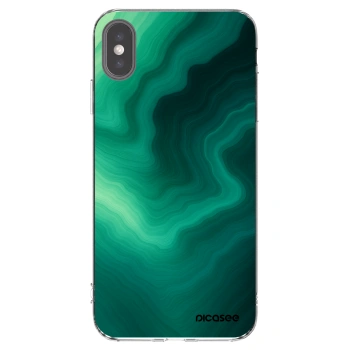 Picasee silikónový prehľadný obal pre Apple iPhone XS Max - Malachite