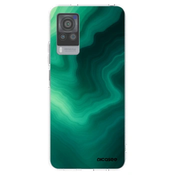 Picasee silikónový prehľadný obal pre Vivo X60 Pro 5G - Malachite