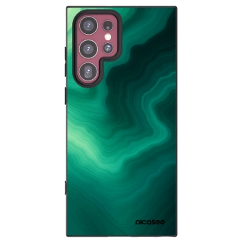 Picasee silikónový čierny obal pre Samsung Galaxy S22 Ultra 5G - Malachite