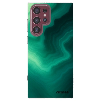 Picasee silikónový prehľadný obal pre Samsung Galaxy S22 Ultra 5G - Malachite