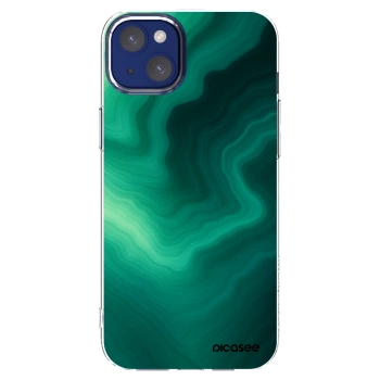 Picasee silikónový prehľadný obal pre Apple iPhone 14 Plus - Malachite